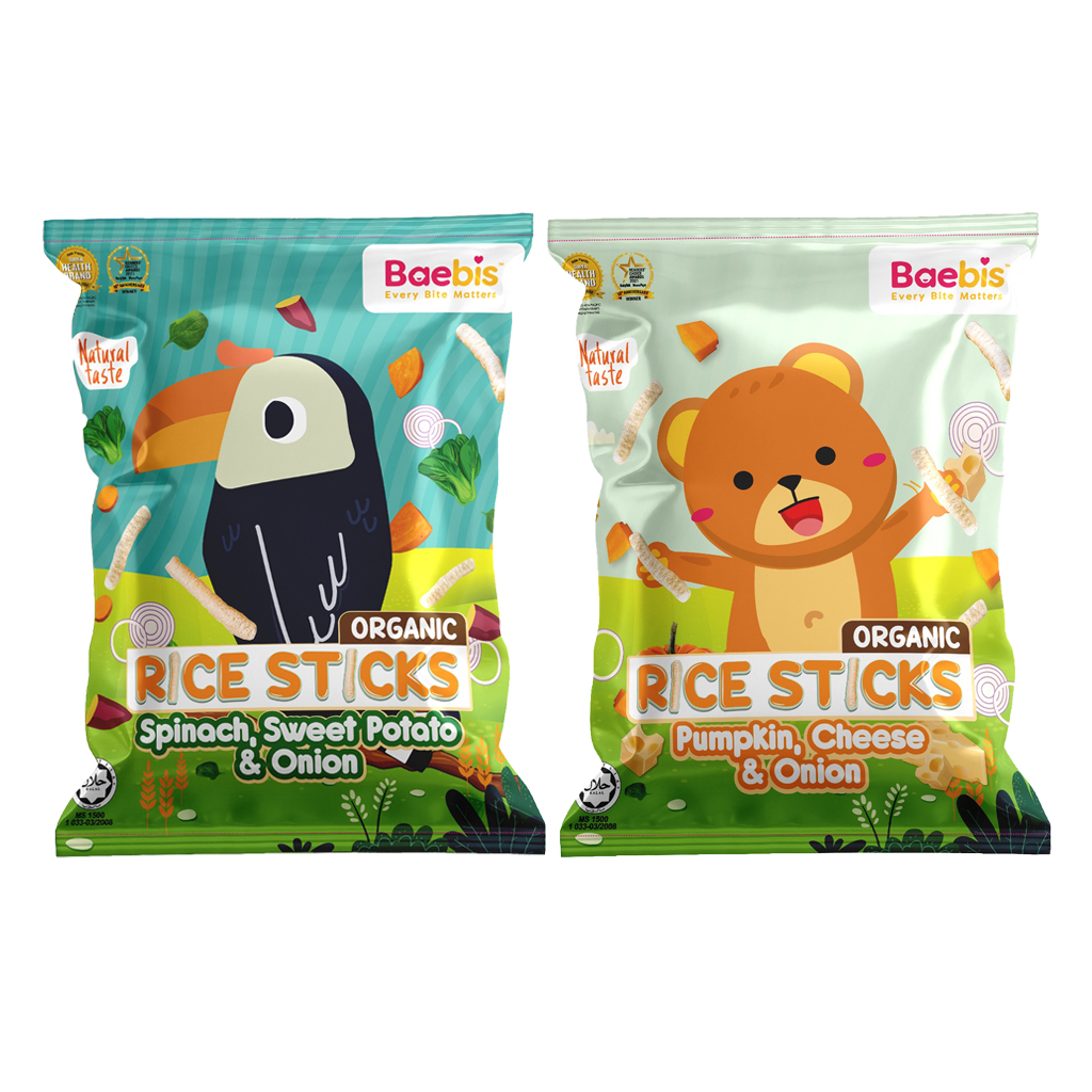Baebis Organic Baby Rice Sticks (Bundle of 18)