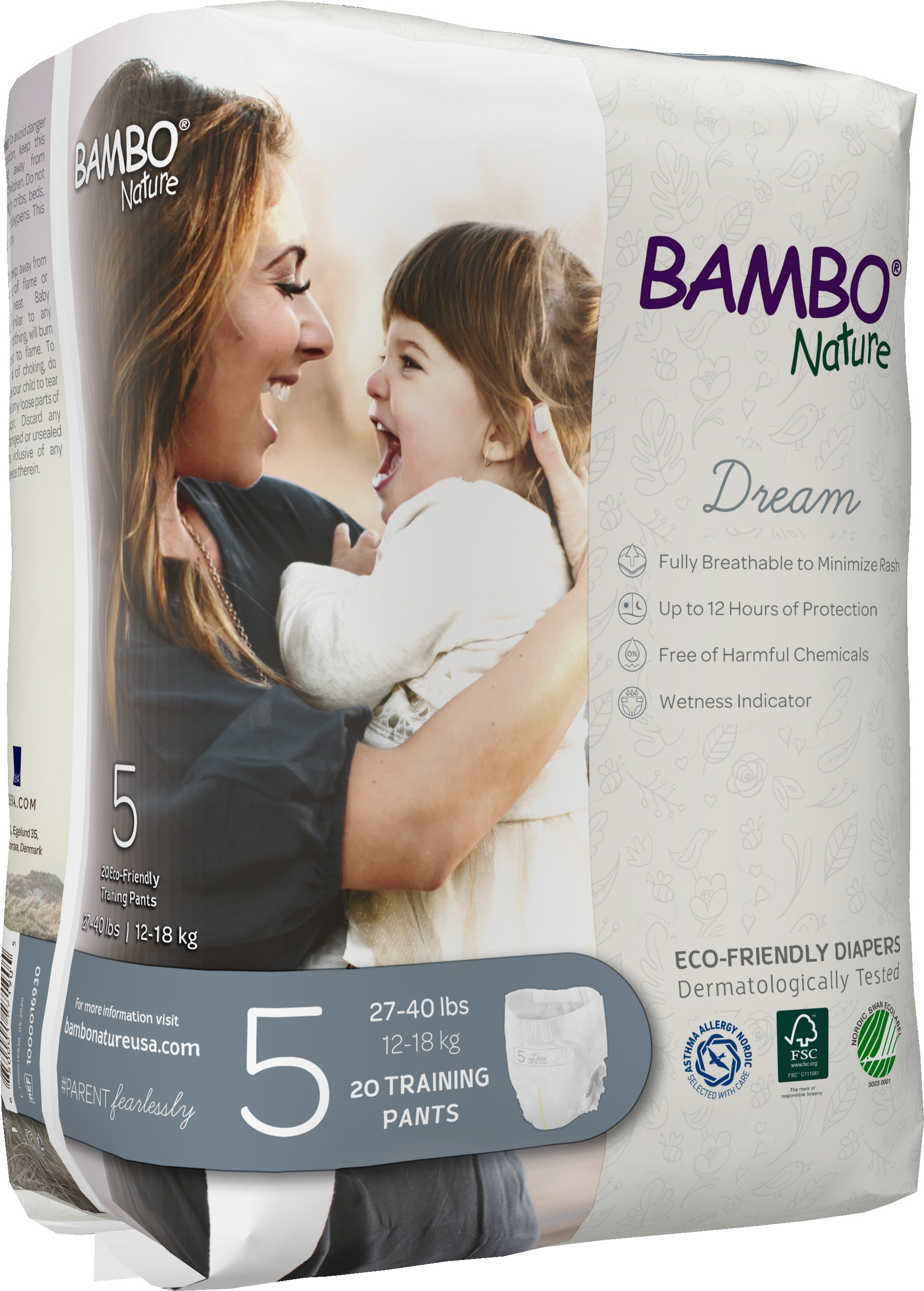 Bambo Nature Dream Baby Training Pants Size 5 / 12-18 kg (20/pk)