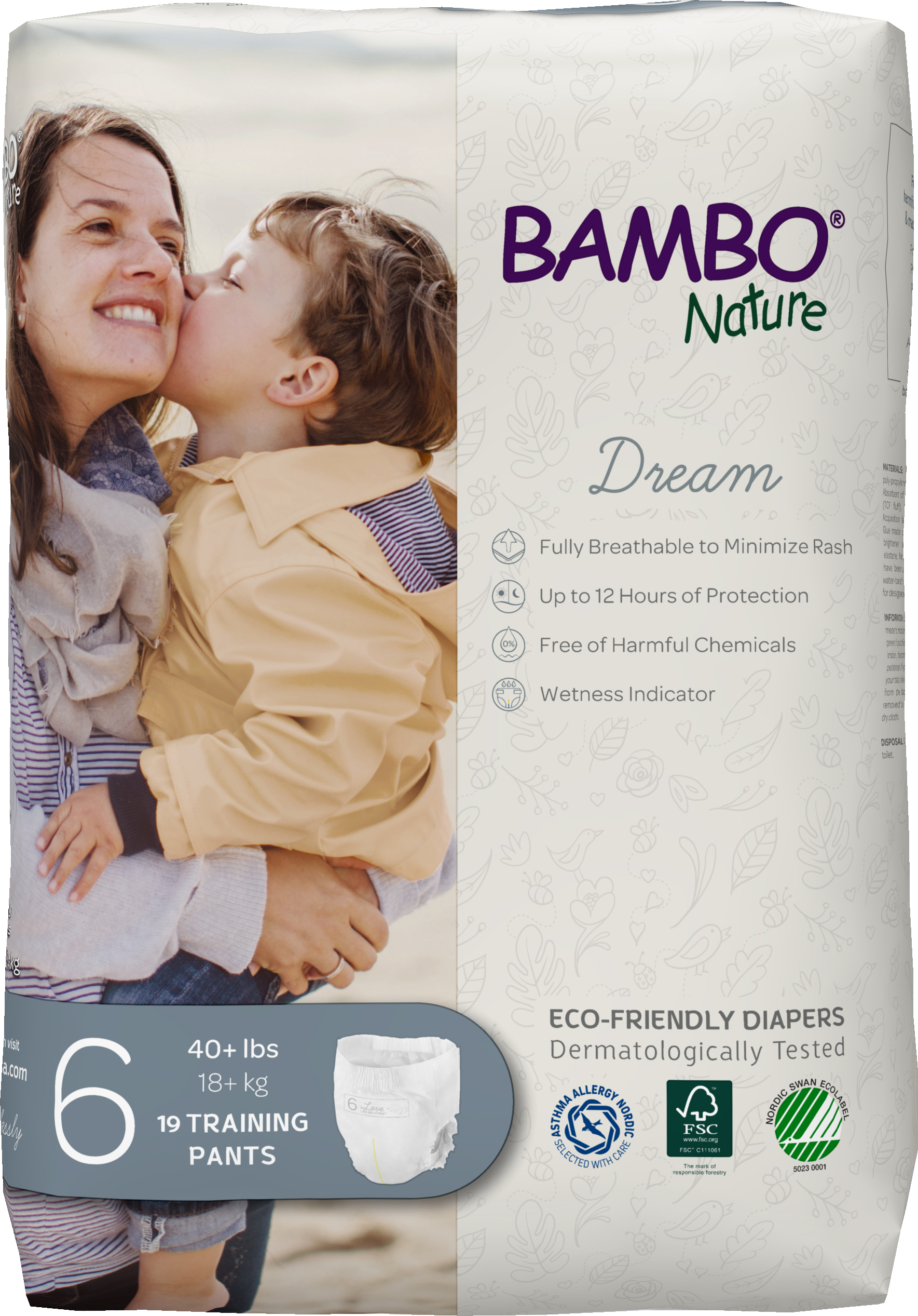 Bambo Nature Dream Baby Training Pants Size 6 / 18+ kg (19/pk)