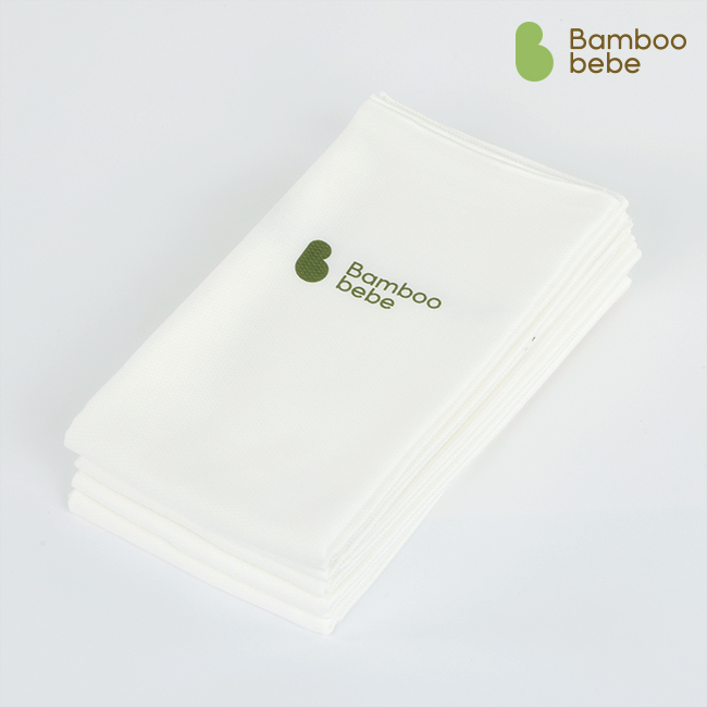 BambooBebe Signature Baby Bath Towel,Swaddle, Diaper Insert - Pure (5p)