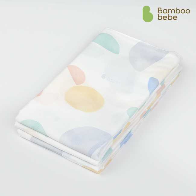 BambooBebe Signature Baby Bath Towel,Swaddle, Diaper Insert - Village (3p)