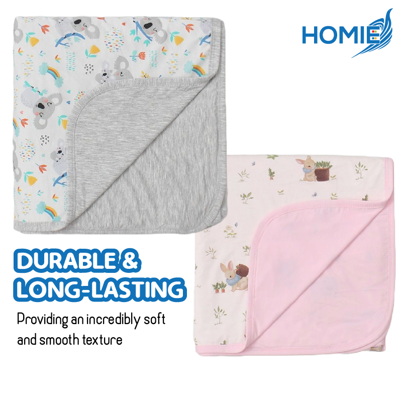 Homie (120x120cm) 2 layers Ultra Soft Bamboo Blanket - Assorted Designs *Choose at Booth