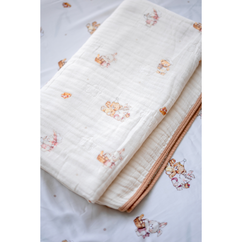 Beary Beary Bamboo Cotton Blanket