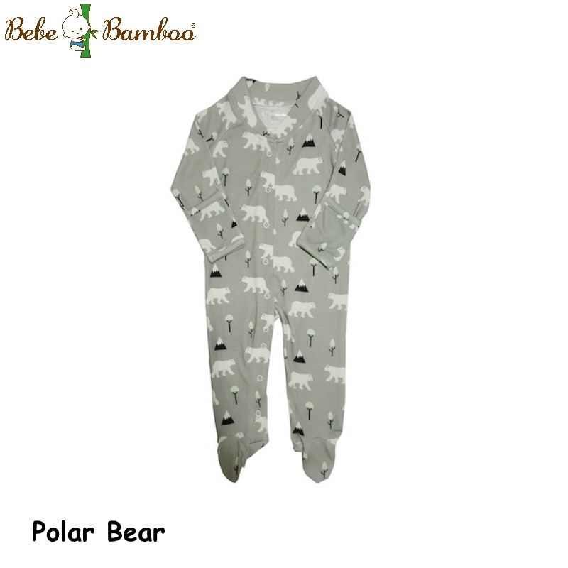 Bebe Bamboo Footie with Foldover Mitten (Polar Bear)