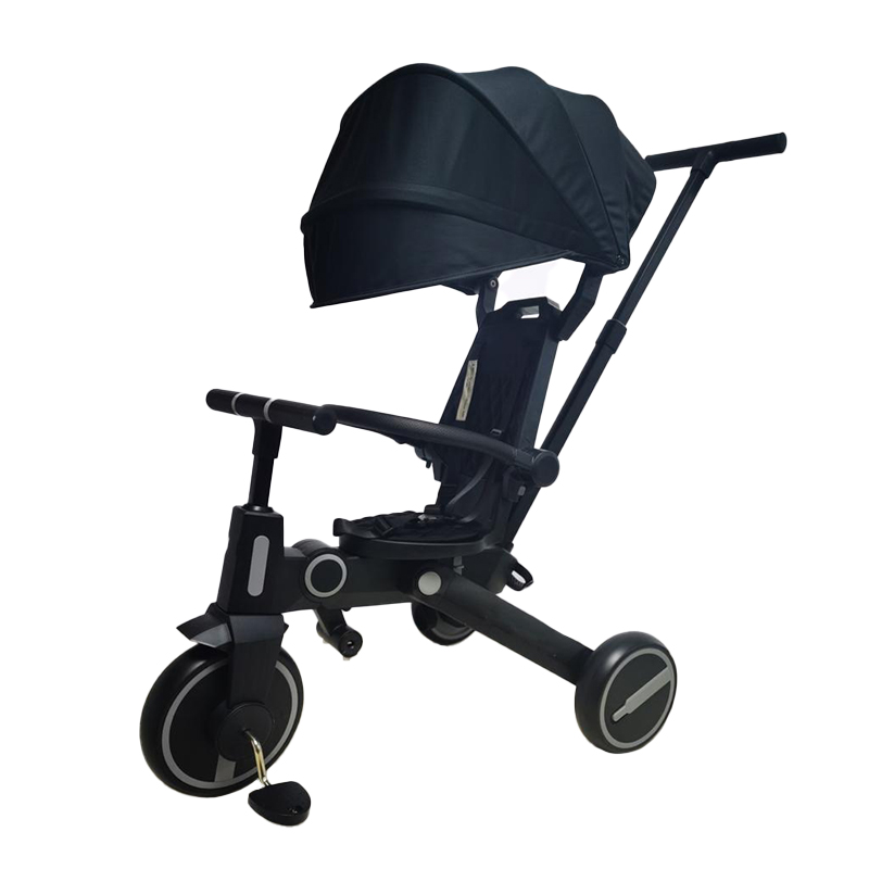 Bebelux 7-in-1 Premium Wide Canopy Foldable Tricycle