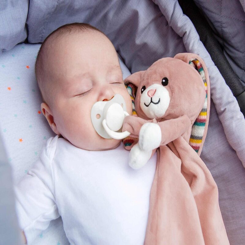 Zazu Comforter Soft Toy with Cry Sensor, Heartbeat Sound and Melodies - Becky the Bunny