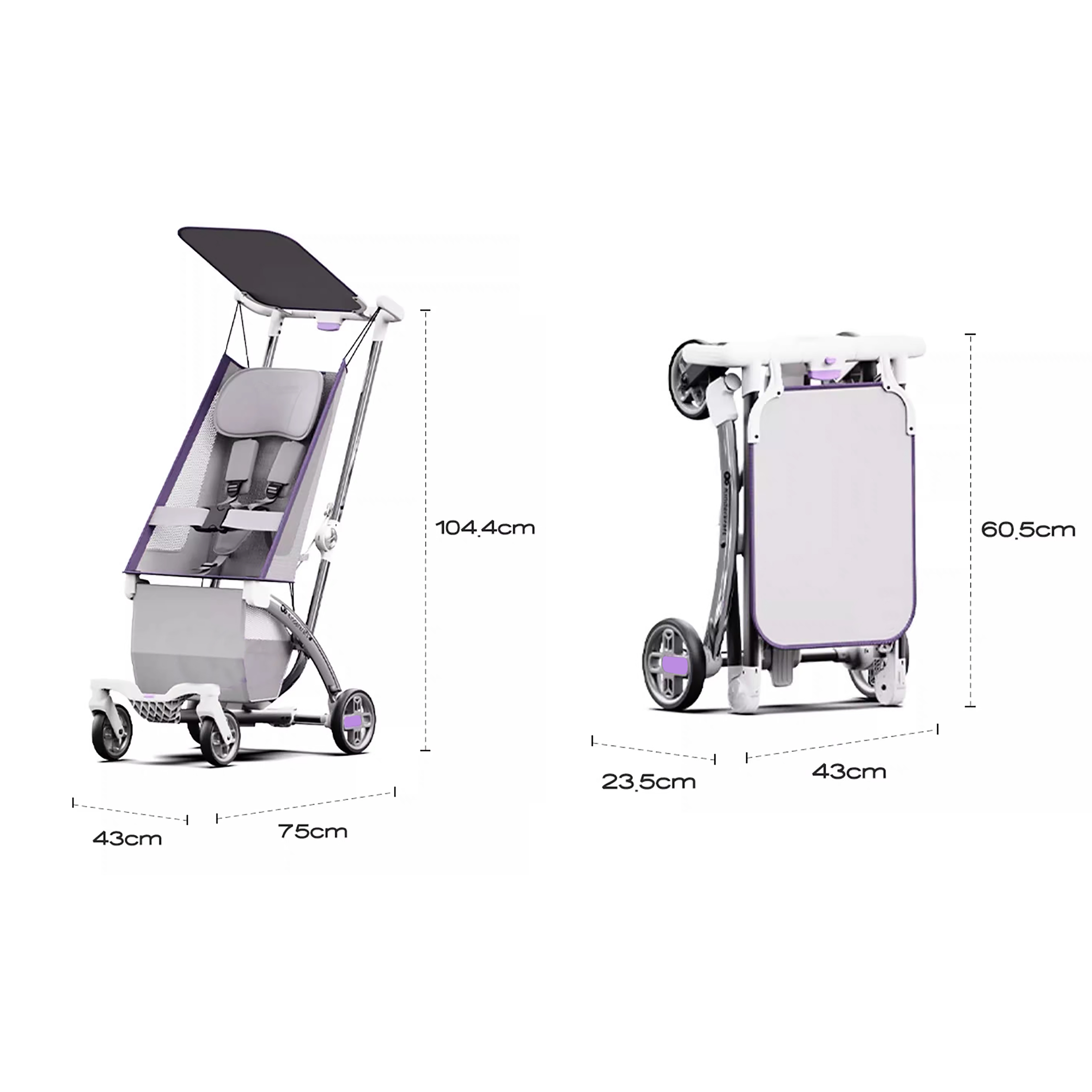 Bibibot Ai City 1 Sec Auto-Fold Cabin Stroller