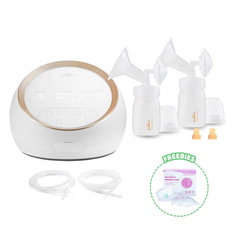 Spectra Dual S Double Electric Breastpump + 1 Box Bambino Breastpads 50pcs