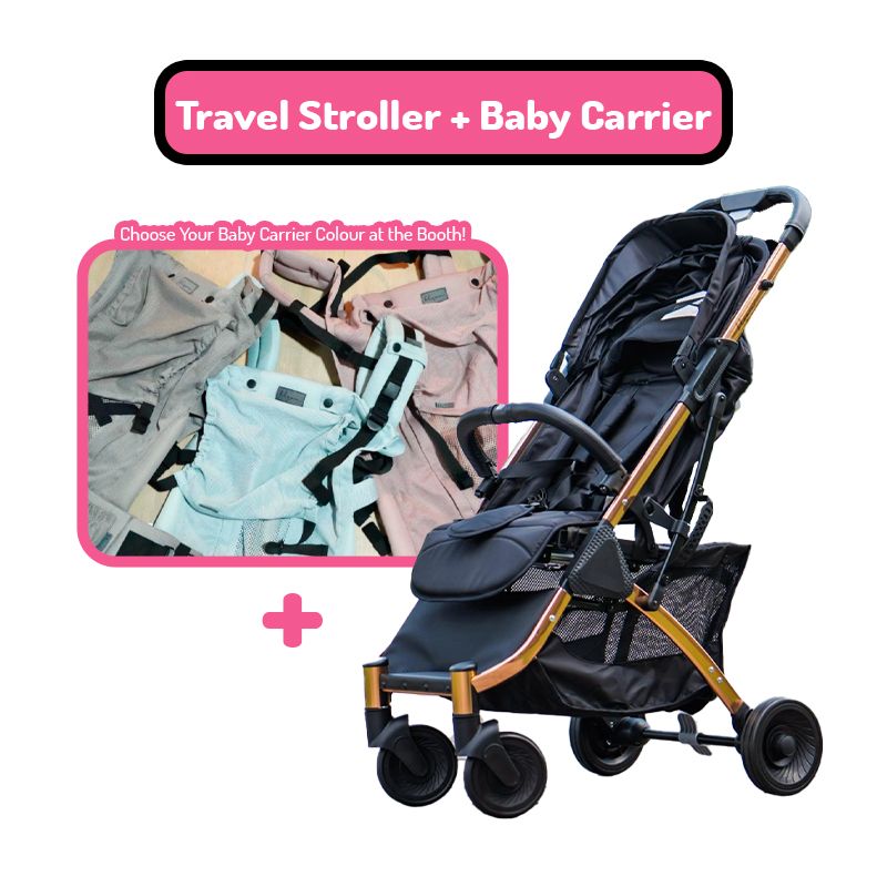 [Bundle] Tiny Bloom Club Bloom Travel Stroller + Bloom ‘with Me’ Baby Carrier *Choose Color at Booth