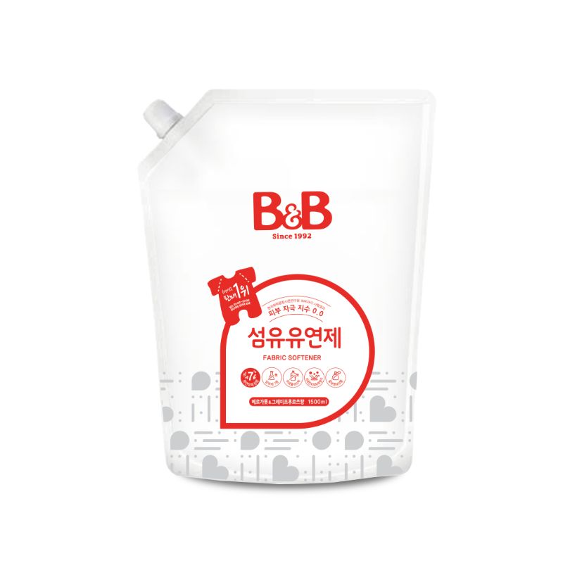 B&B Fabric Softener 1500ml (Bottle) + 1500ml (Cap Refil)