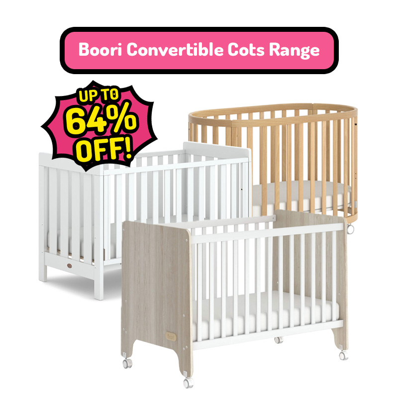 Boori Convertible Cots Range @ Up to 64% OFF