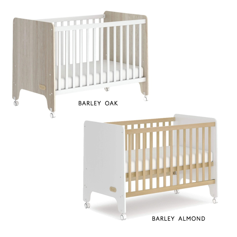 Boori Natty Compact 4 in 1 Convertible Cot - Barley Oak / Barley Almond