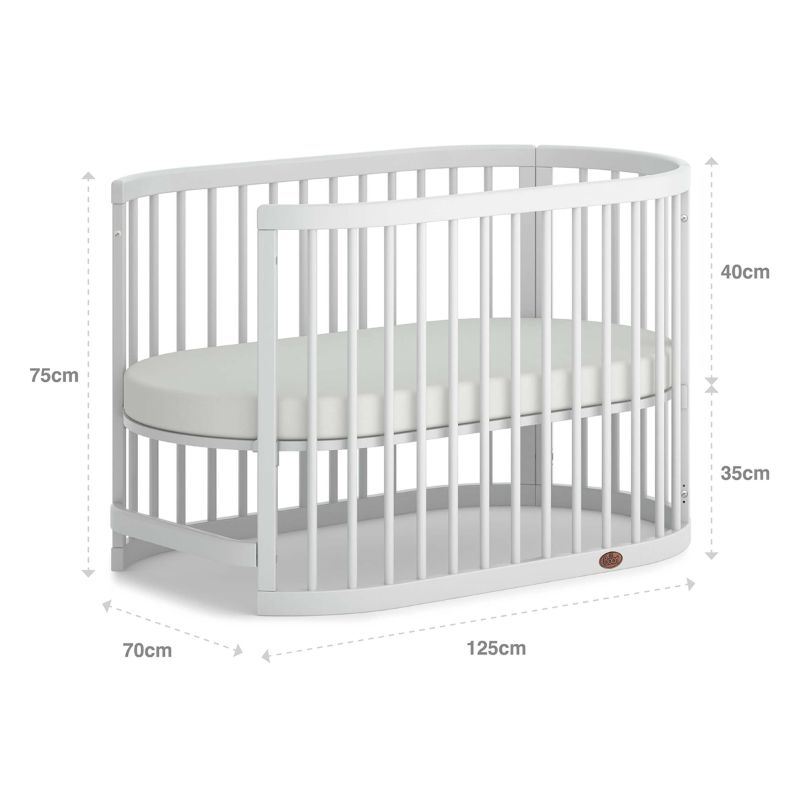 Boori Oasis Oval 10-in-1 Convertible Cot (Barley)