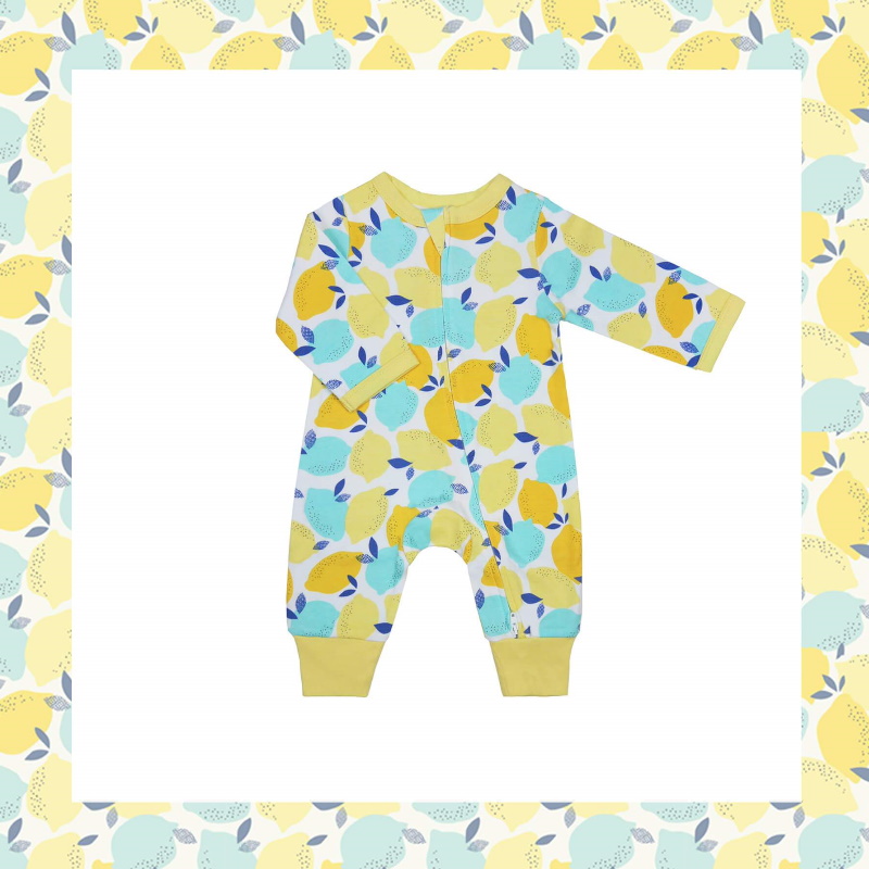 LittleBBLove Sleep and Play Suit (Cheery Lemons without Footies)