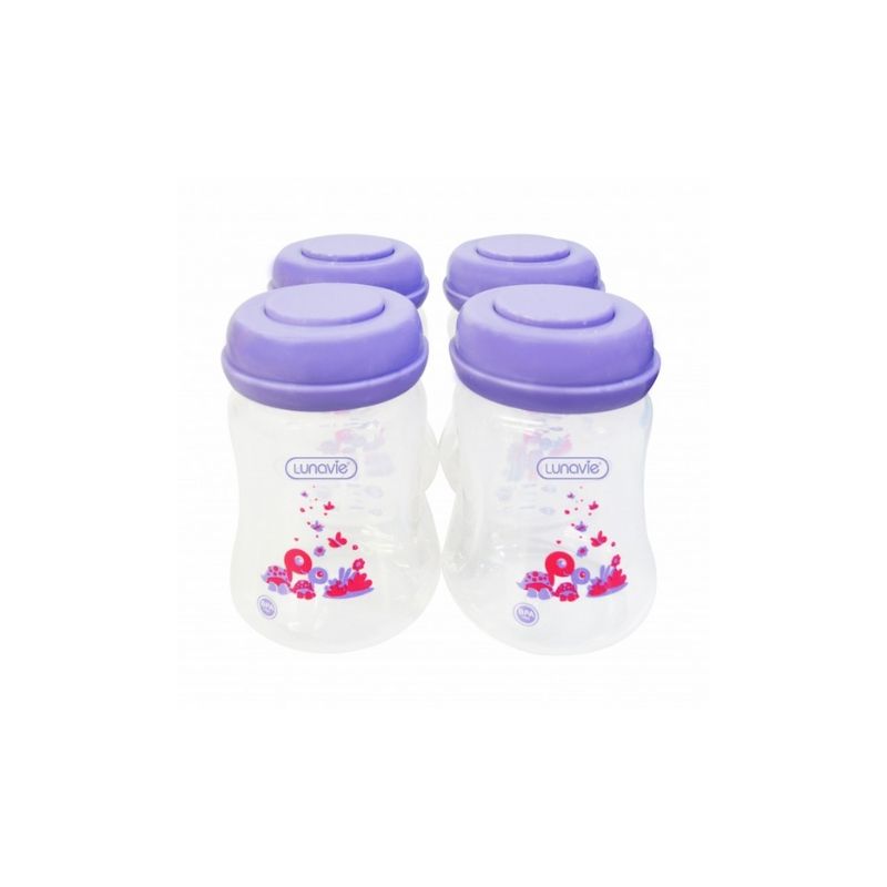 Lunavie Breastmilk Storage Bottles (6 Oz x 4 Bottles)