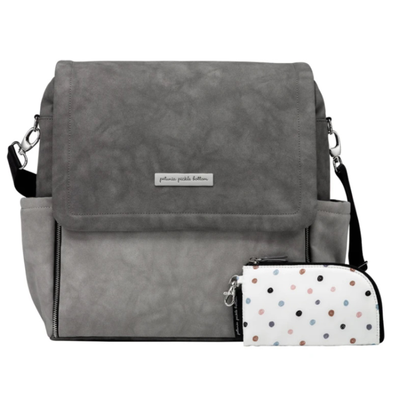 Petunia Pickle Bottom Boxy Backpack - Pewter Leatherette
