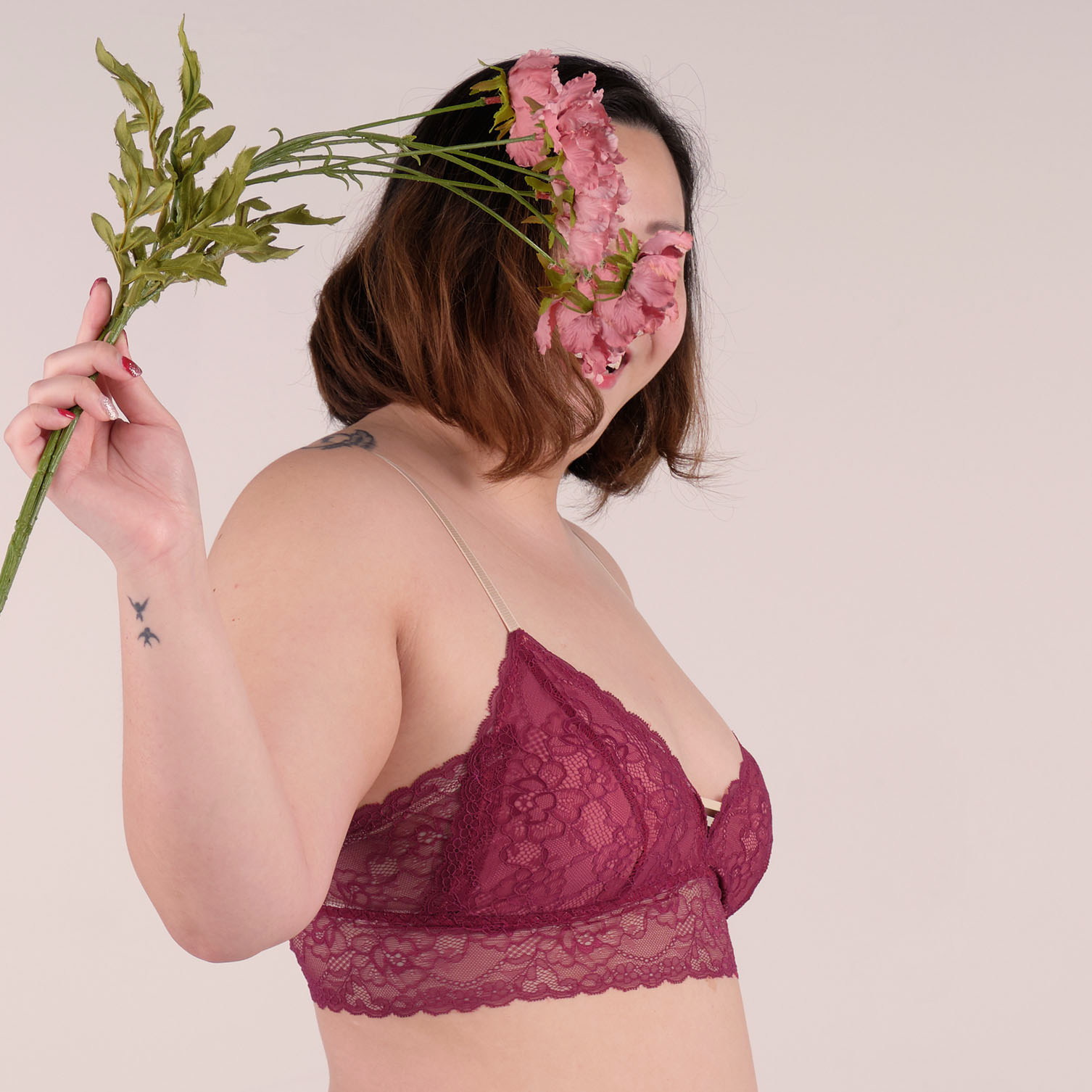 baby-fair Our Bralette Club The Best Wishes Padded Nursing Bralette in Pomegranate 