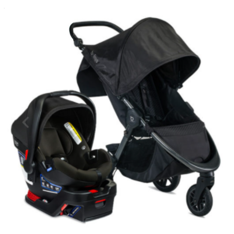 baby-fair Britax B-Free & B-Safe Gen 2 Travel System - B-Free Stroller (Midnight) + B-Safe Gen 2 Car Seat