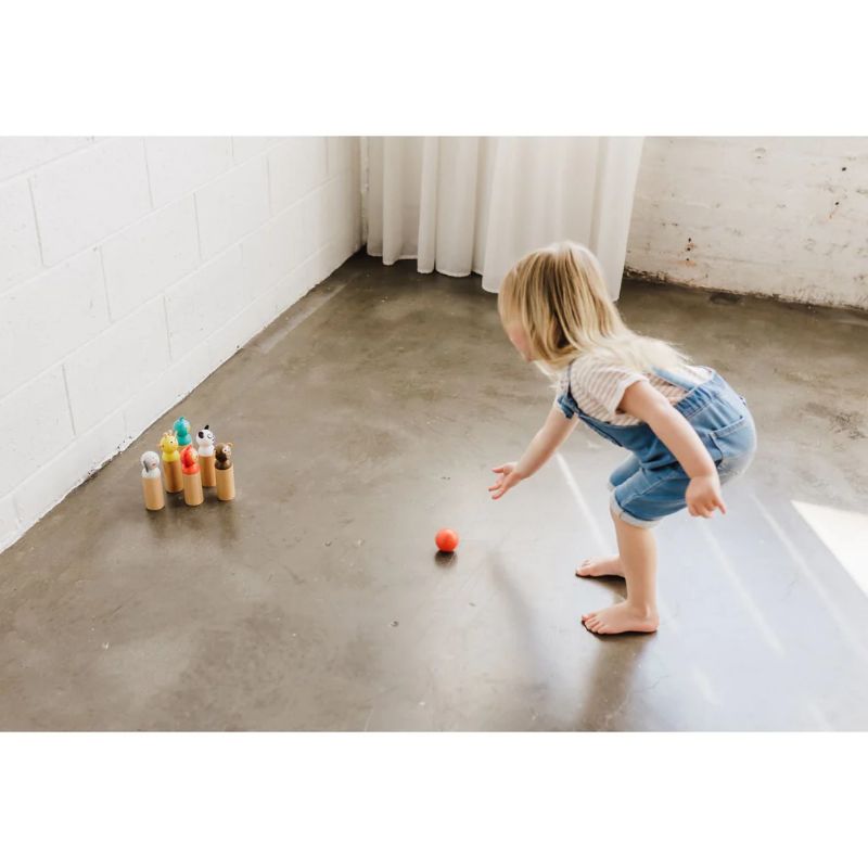 Bubble Wooden Animal Bowling Set