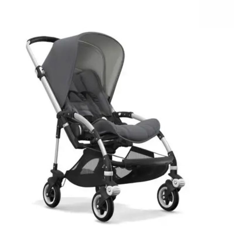 baby-fair Bugaboo Bee5 Complete Stroller - Grey Melange Style Set + Black Sun Canopy + Asia Aluminium Base+