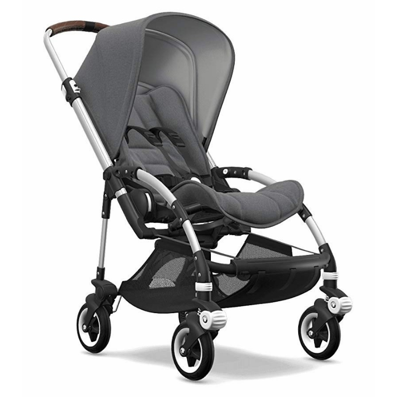 baby-fair Bugaboo Bee5 Complete Stroller - Asia Aluminium+/Grey Melange Style Set + Sun Canopy