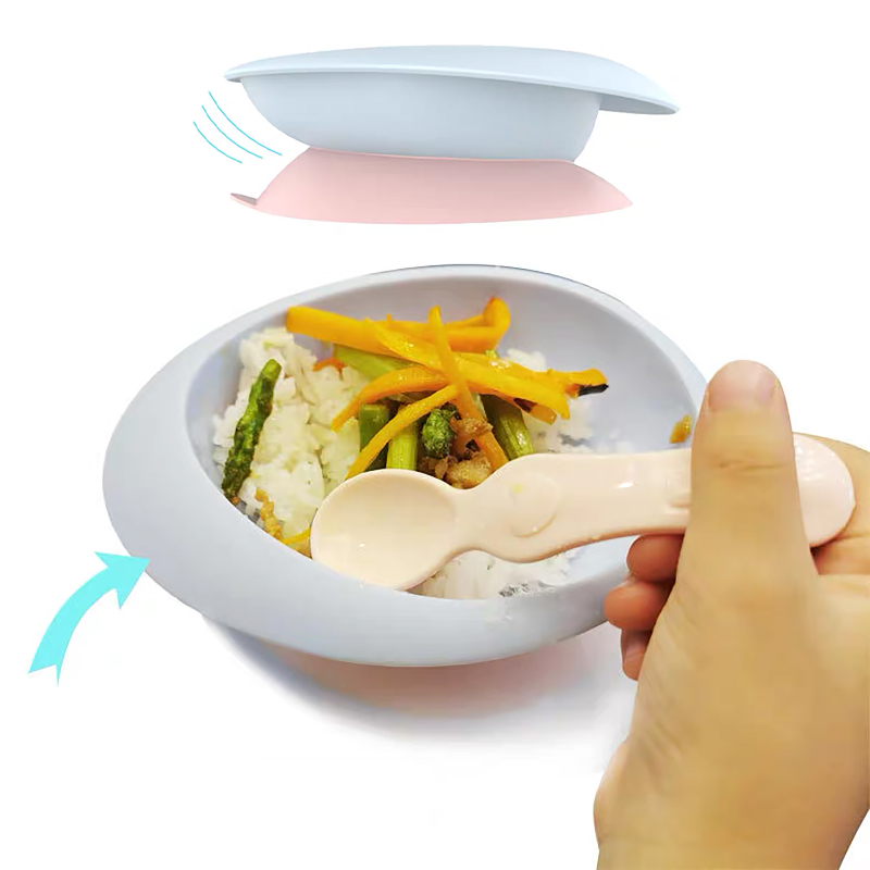 (Bundle of 2) Lucky Baby Sroomy Suction Bowl With Spoon