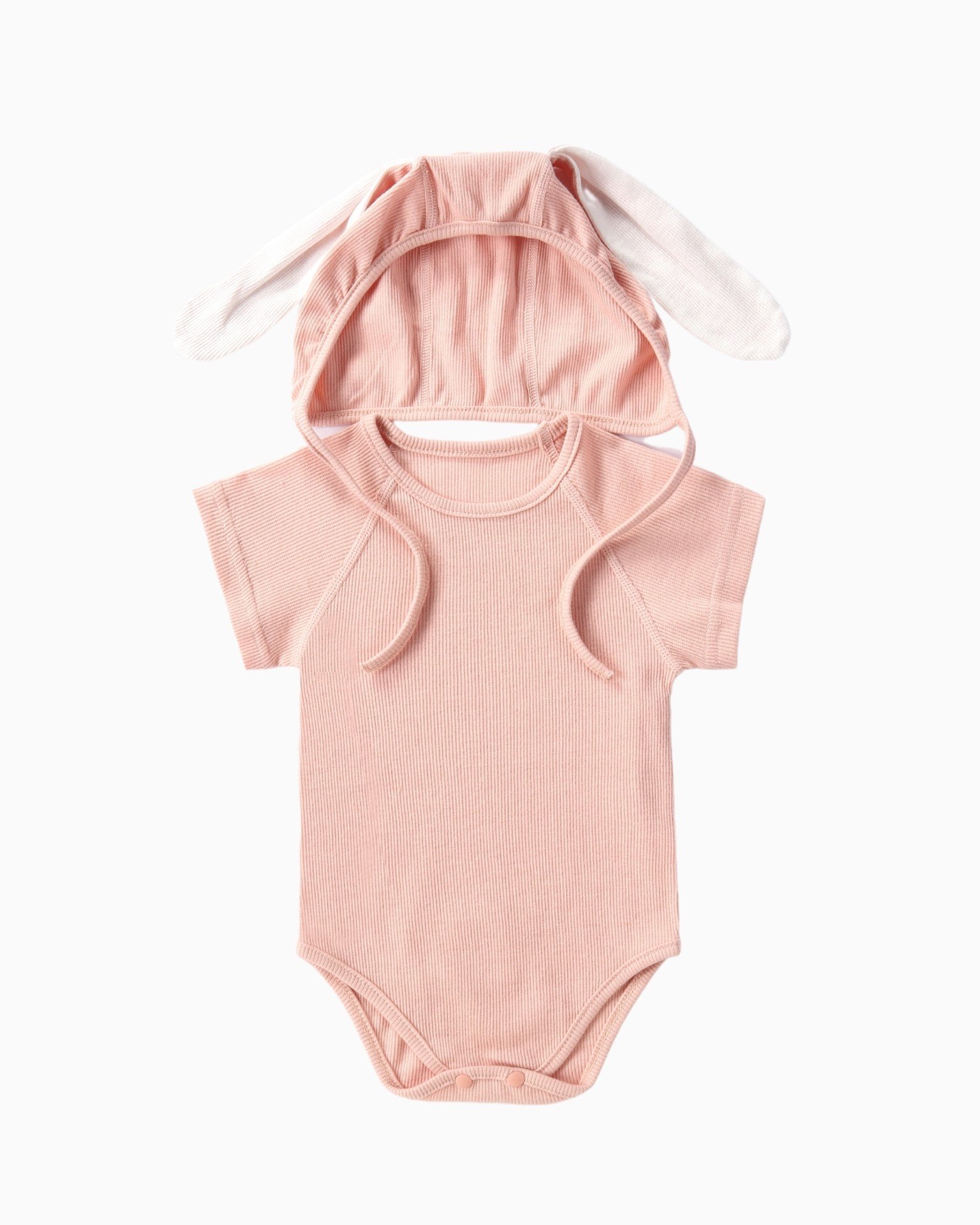 baby-fair Mimi Mono Bunny Romper With Bonnet Pink