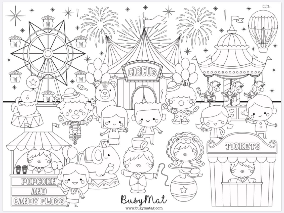 Busy Mat Premium Series: Circus Carnival (Placemat Only)