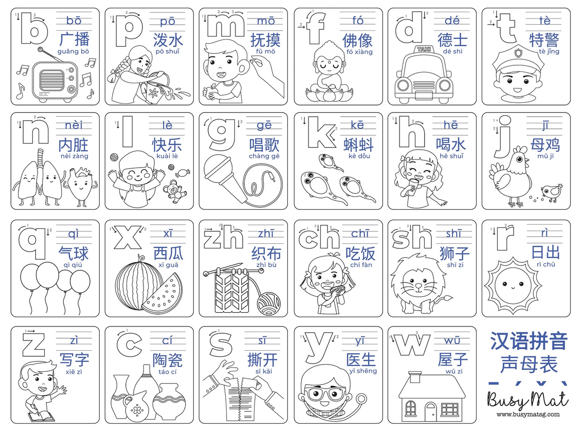Busy Mat Premium Series: Hanyu Pinyin (Placemat Only)