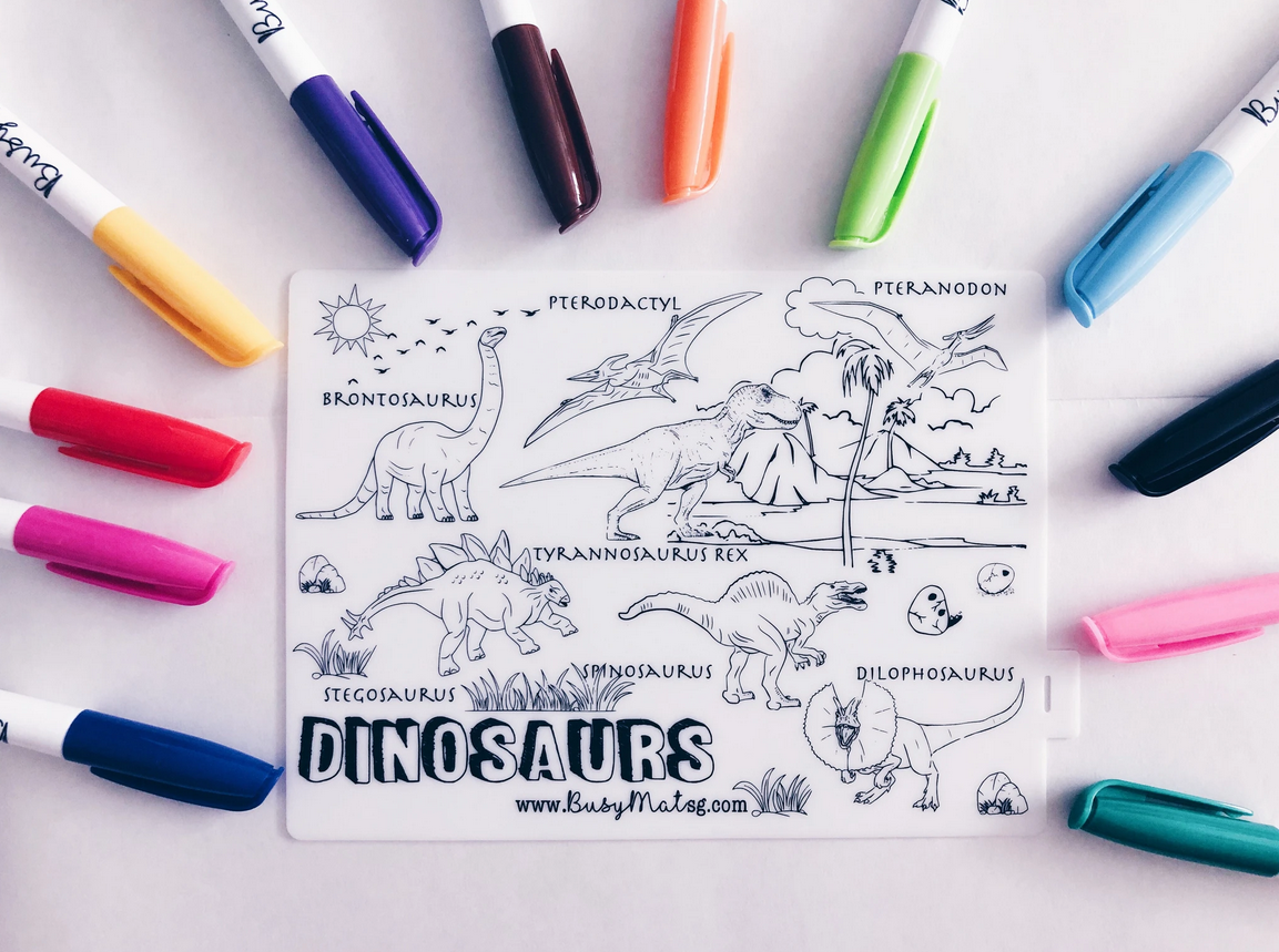 Busy Mat Travel Series: Dino-Rawr (Placemat Only)