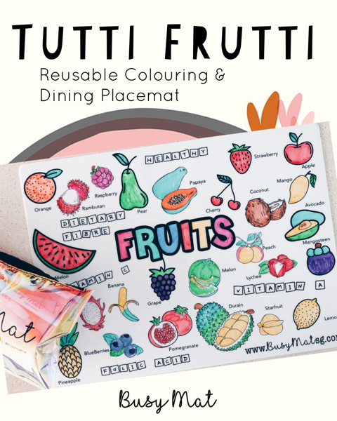baby-fair Busy Mat Premium Series: Tutti Frutti (Placemat Only)