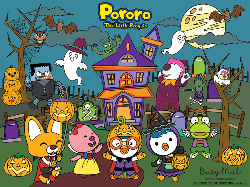 Busy Mat Premium Pororo Collaboration Travel Series: Mystical Halloween (Placemat Only)