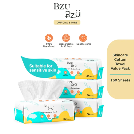 Bzu Bzu Skincare Cotton Towel 2x80s