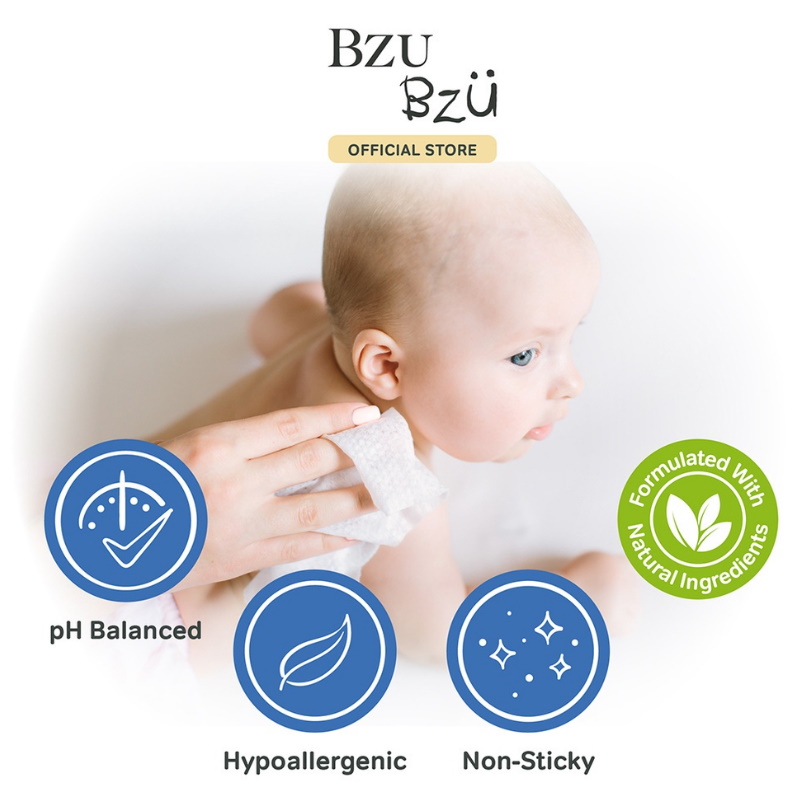Bzu Bzu Ultra Gentle Baby Wipes 2x80s