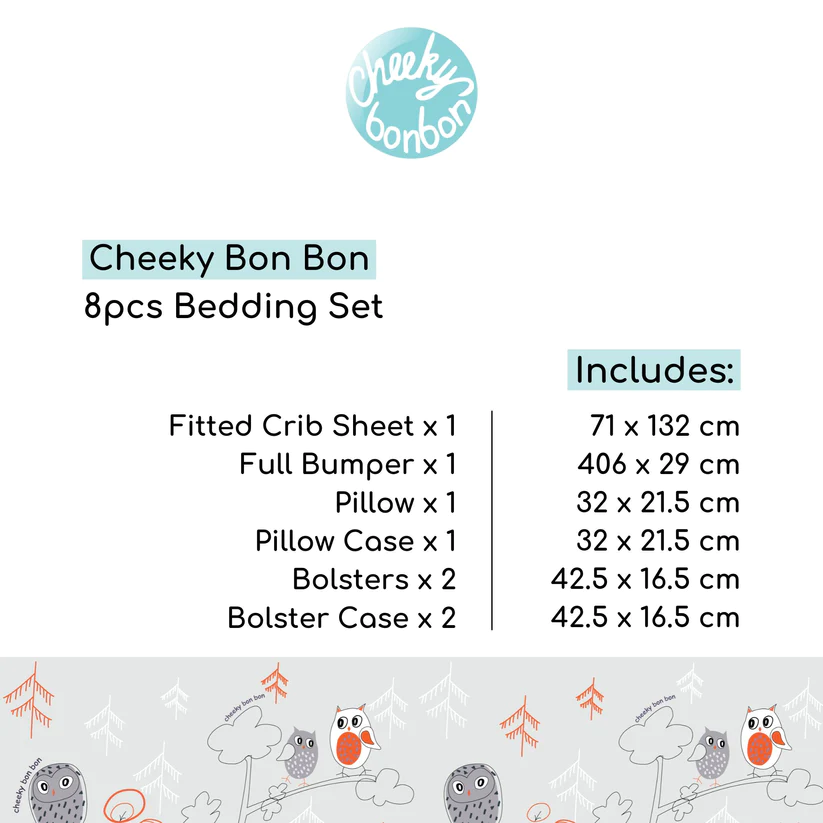 Cheeky Bon Bon 8pcs Bedding Set