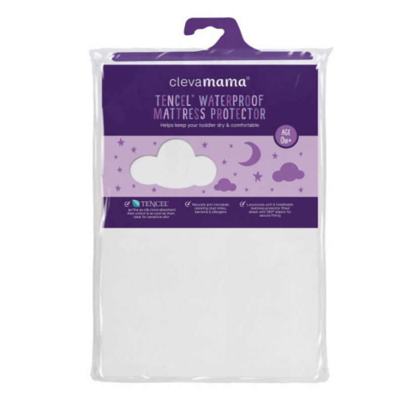 Clevamama Tencel Fitted Waterproof Mattress Protector (Various Sizes Available)