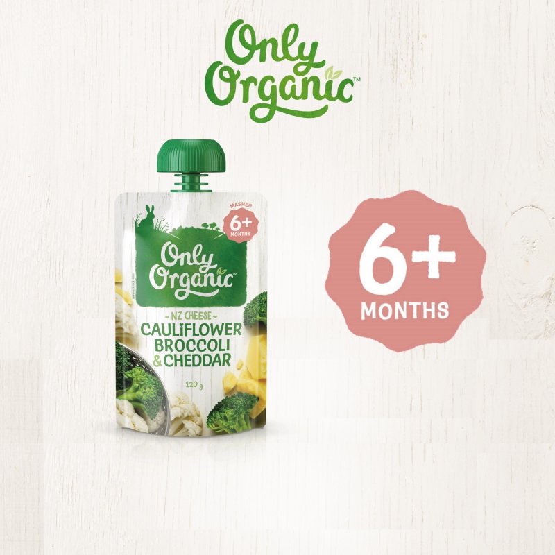 Only Organic Cauliflower Broccoli & Cheddar 120G