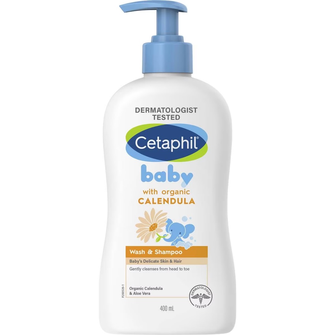 Cetaphil Baby Calendula Wash and Shampoo (400ml) TwinPack + Blind Box