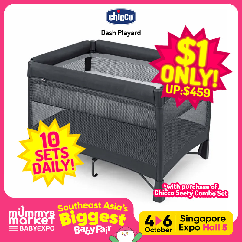 PWP: Top up $1 to get Dash Playard (UP: $459) *Limited to first 10sets a day 🔥🔥🔥 EXCITING EXCLUSIVE DEAL FROM CHICCO 🔥🔥🔥