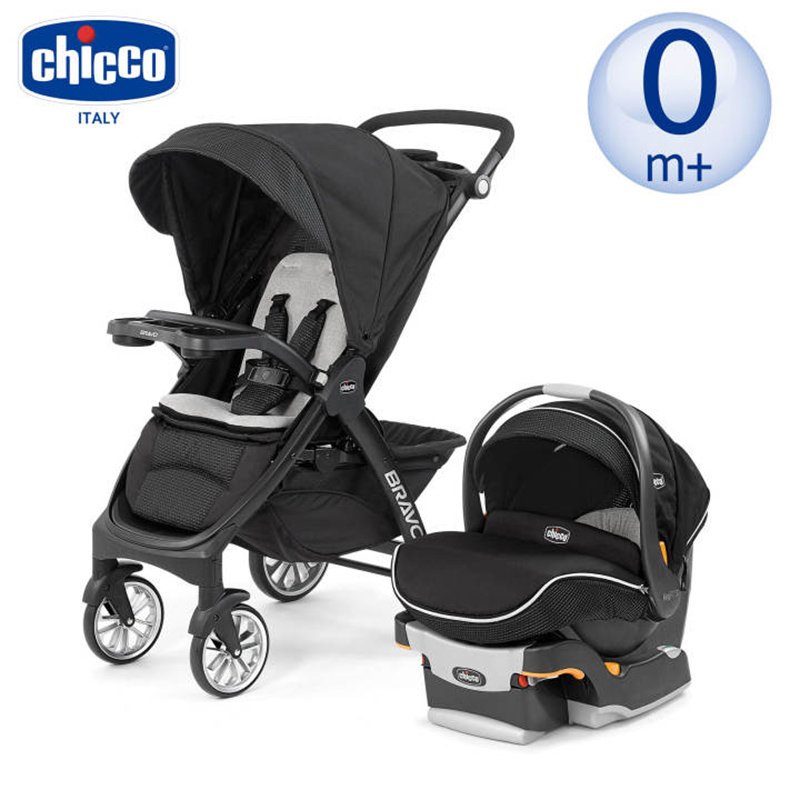 Chicco Bravo Le Travel System (Stroller/Carseat) Genesis/Silhouette USA