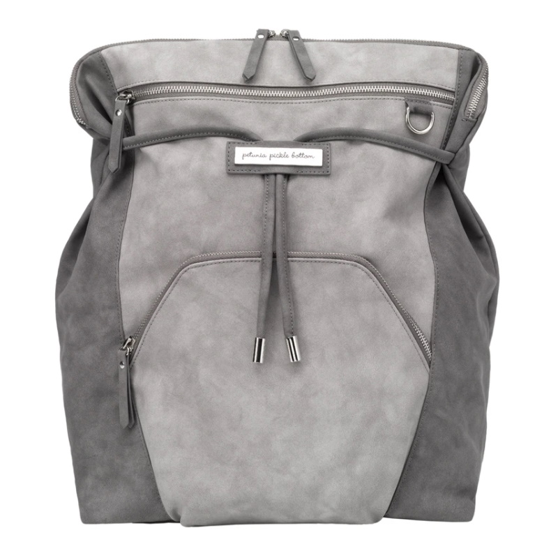 Petunia Pickle Bottom Cinch Convertible Backpack - Pewter Leatherette