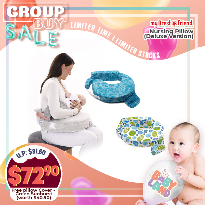 Zenoff Nursing Pillow Deluxe Version Free Pillow Cover Green