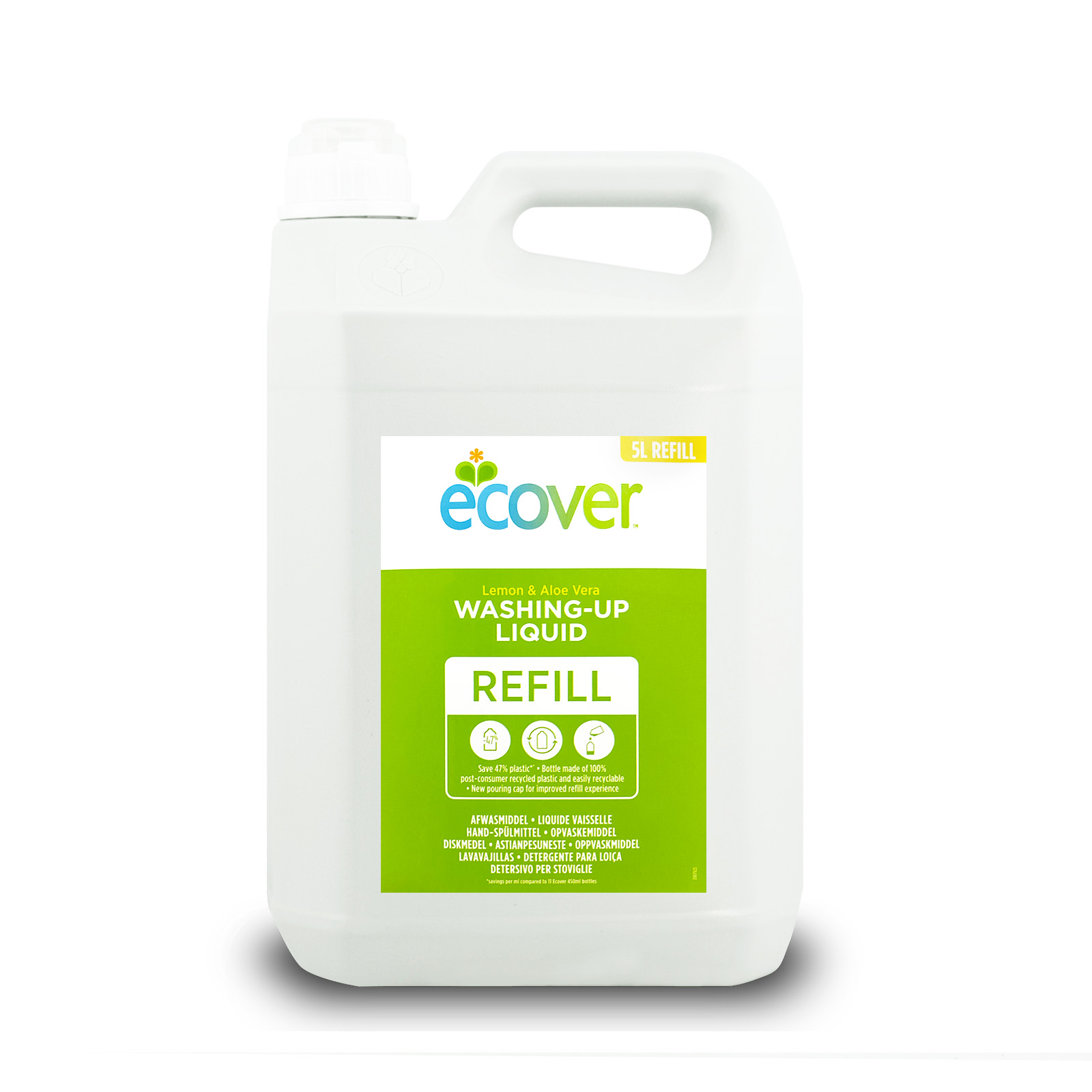 baby-fair Ecover Washing-up Liquid Refill - Lemon & Aloe Vera (5L)