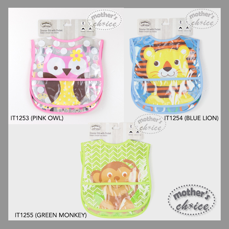 Mother	's Choice Infant / Baby Waterproof Bib 2-Piece Pack