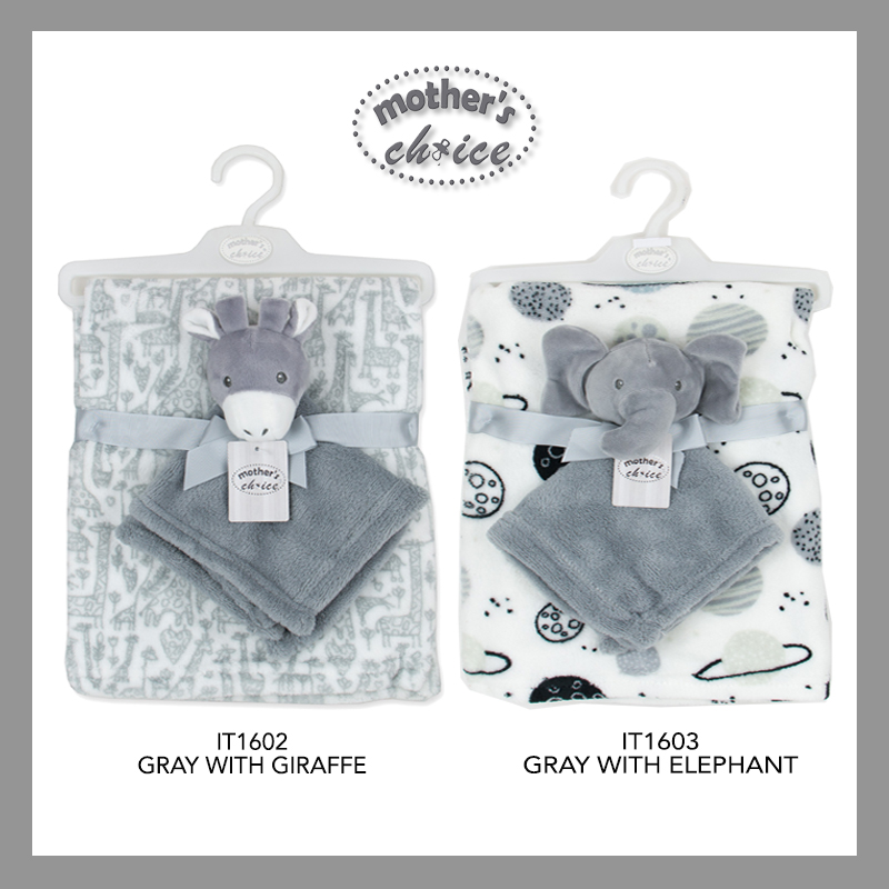 Mothers Choice Infant / Baby Fleece Security Blanket with Snuggle Toy (Delivery after 31 May)