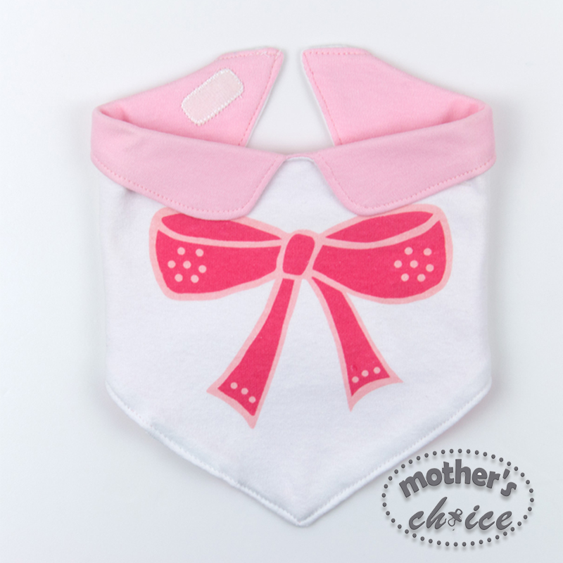 Mother's Choice Infant / Baby Stylish 100% Pure Cotton Bibs with Collar and Waterproof Lining - 3-Piece Pack
