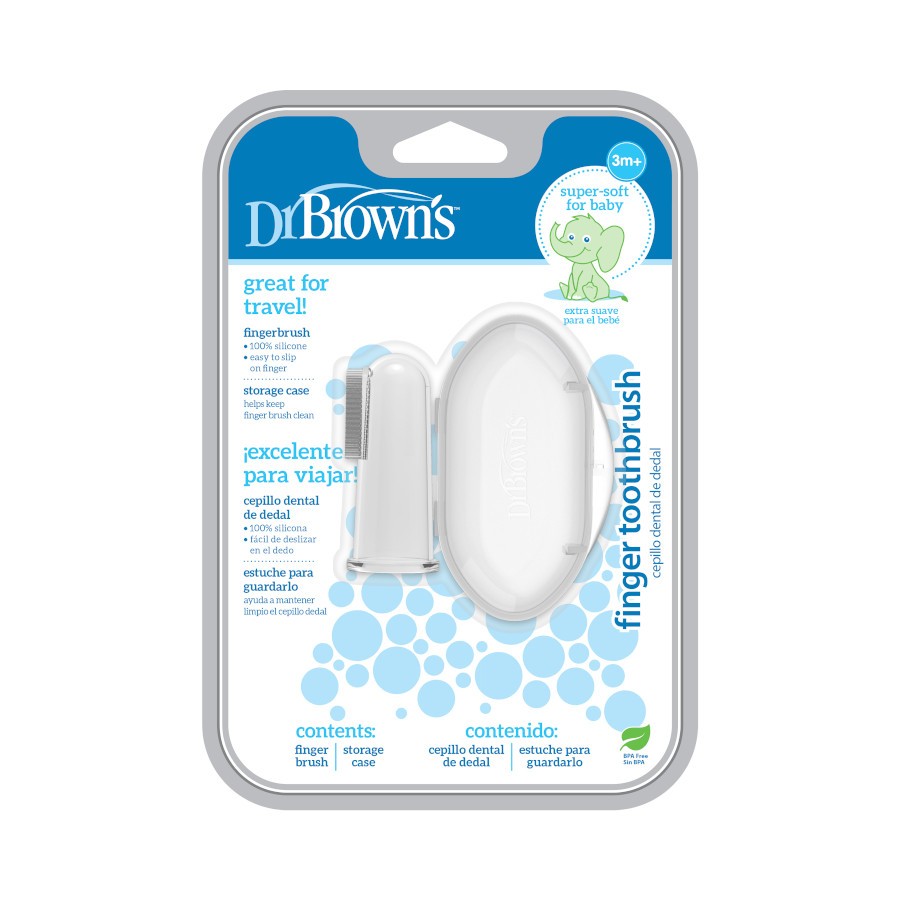Dr Brown	's Silicone Finger Toothbrush with Case