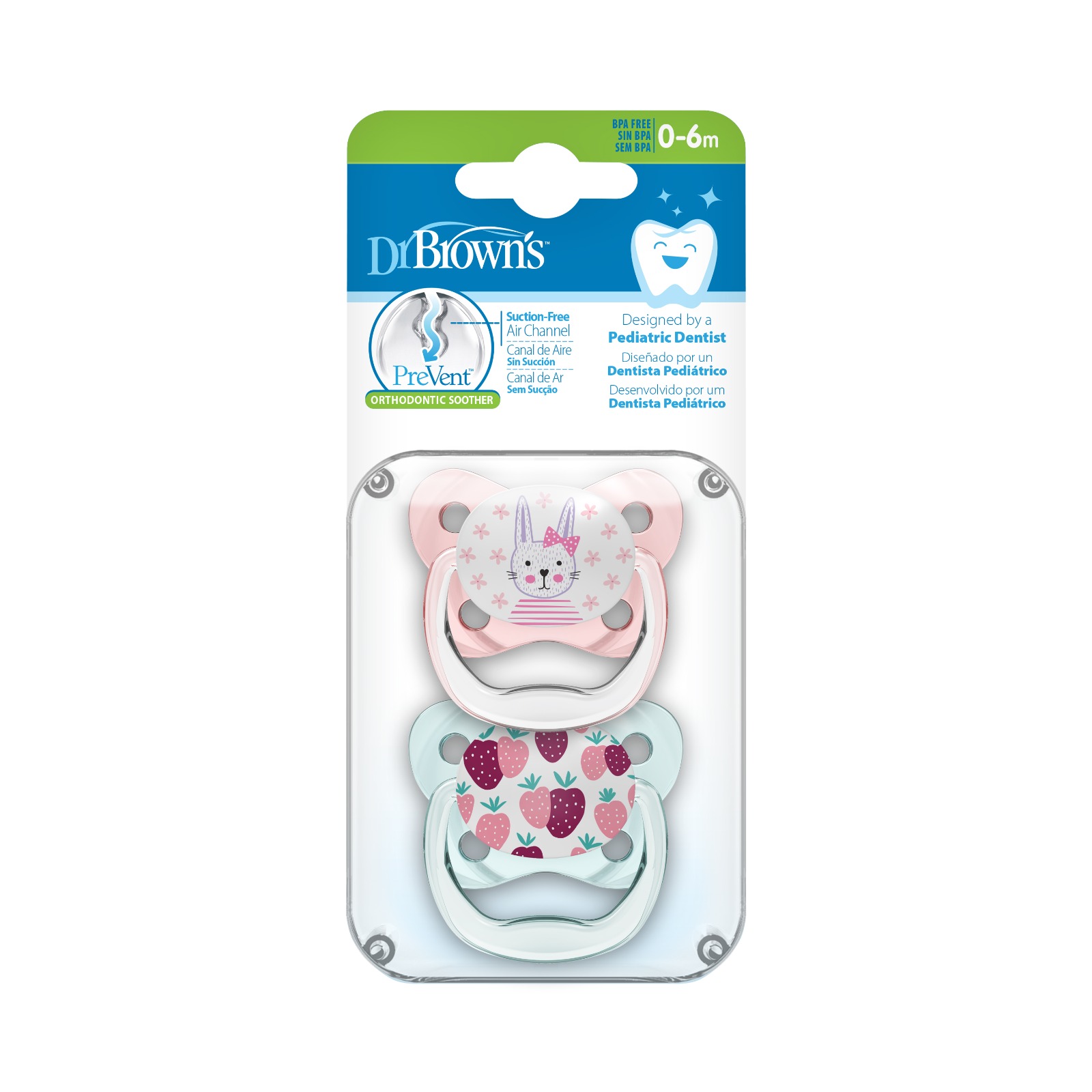 Dr Brown's Prevent Butterfly Shield Pacifier, 2pcs