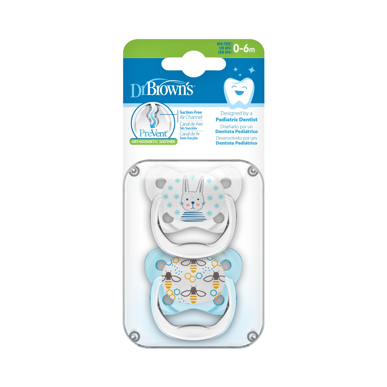 Dr Browns Prevent Butterfly Shield Pacifier, 2pcs