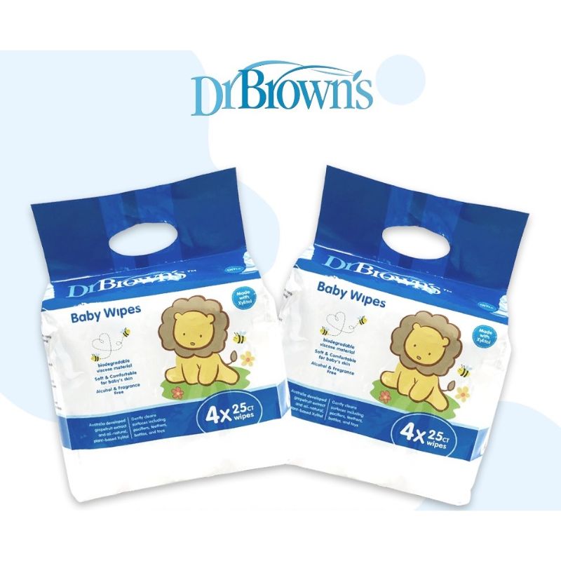 [Carton Deal] Dr. Brown's Baby Wet Wipes (25-Sheet/32-Pack Set)